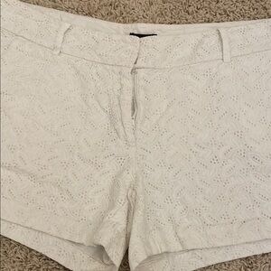 Ann Taylor Eyelet White Cotton Shorts